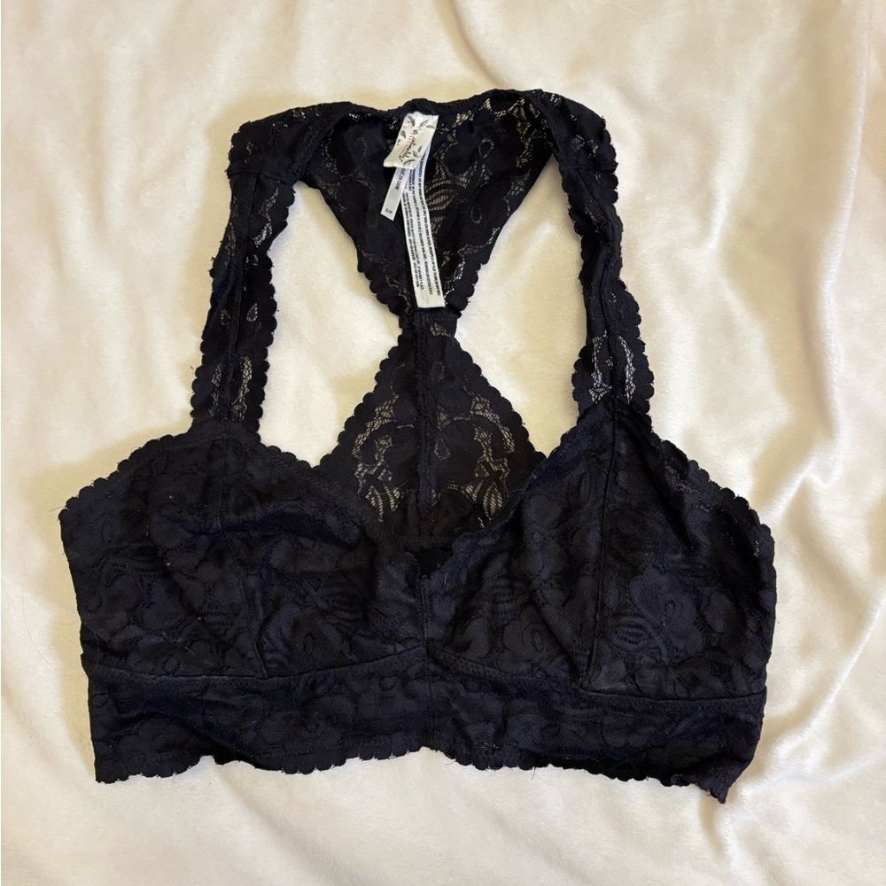 Elegant Black Lace Racerback Bralette